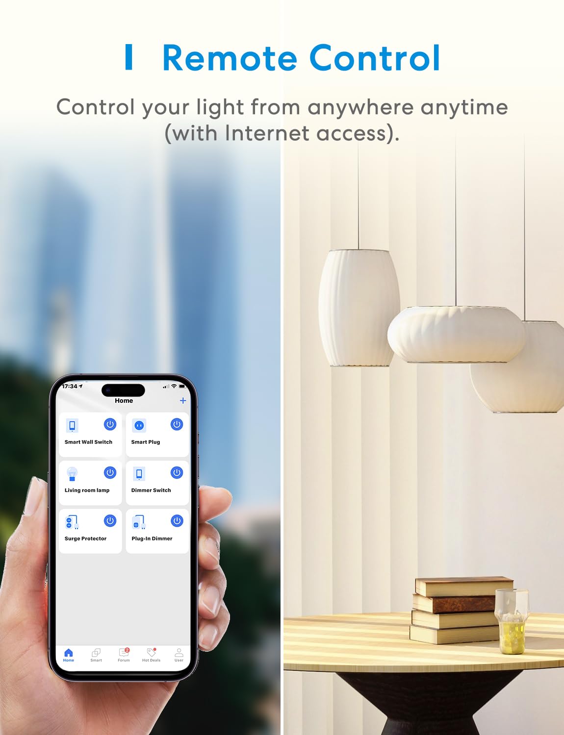 Meross Inteligentny Włącznik WiFi, Inteligentny Włącznik światła, Mini włącznik ścienny, Sterowanie głosem, Kompatybilny z Apple HomeKit, Alexa, Google Home i SmartThings, 1 szt