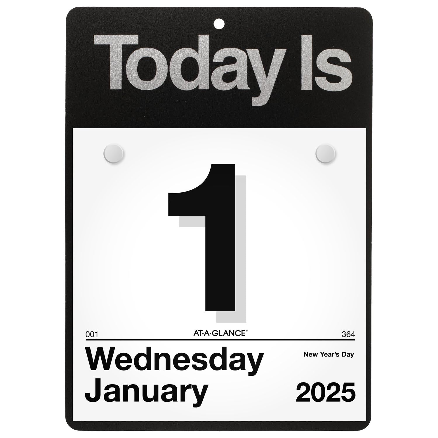 AT-A-GLANCE K10025 Tageskalender 2025 "Today Is", 15,2 x 15,2 cm, klein