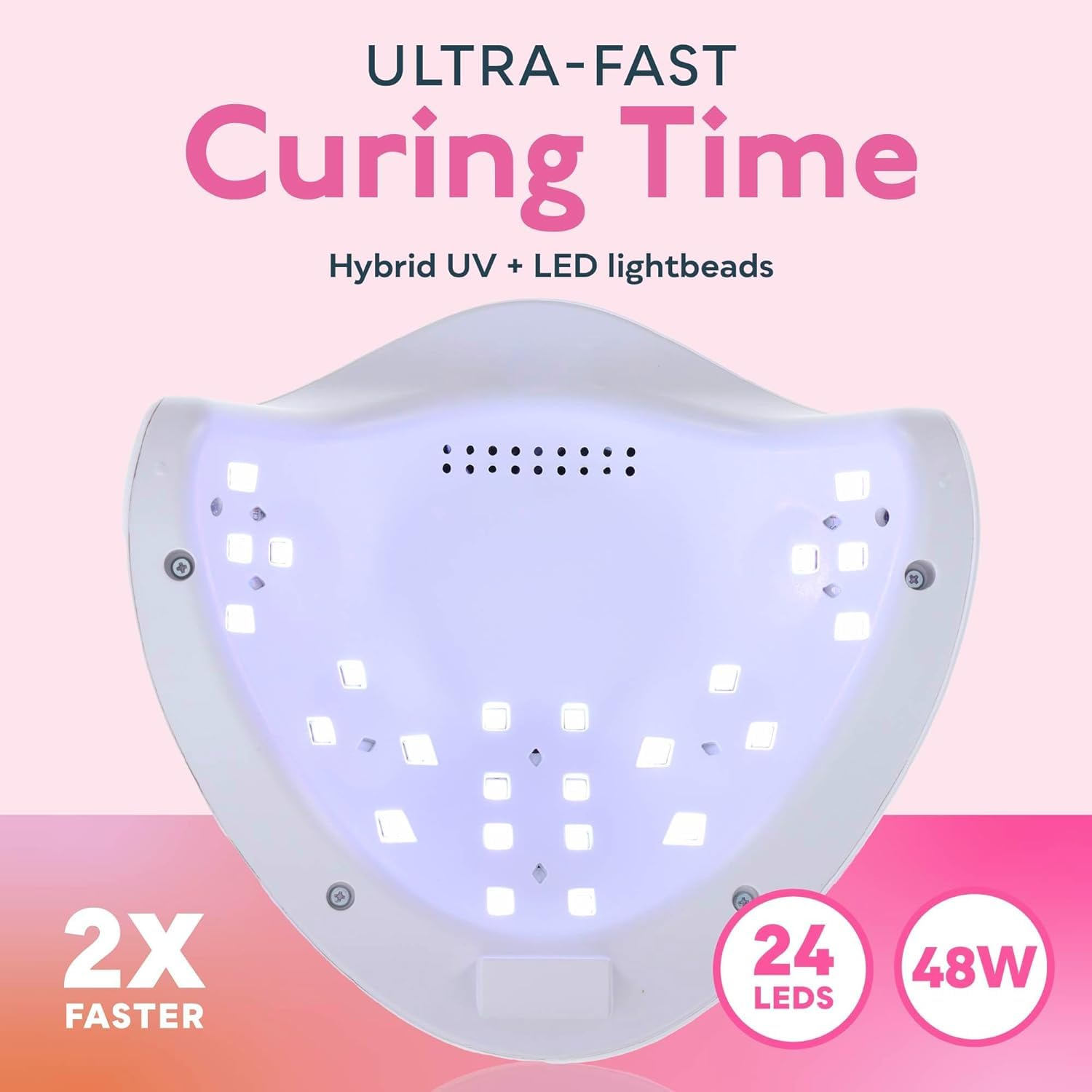 LED Nail Lamp, 48W Nail Dryer Gel Nail Polish Curing LED UV Light with 4 Timers Automatic Sensor LCD Display Professional Nail Art Tools Accessories for Fingernail Toenail Salon - Image 8 thumbnail