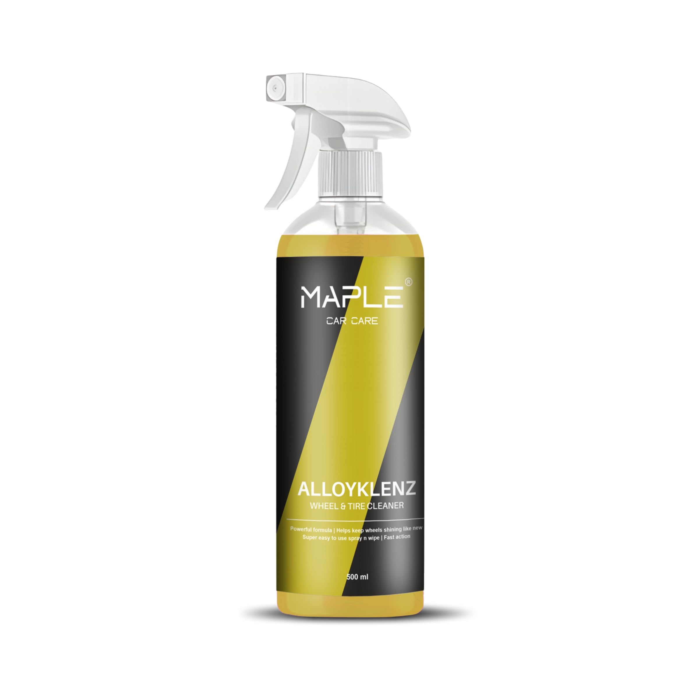 Maple Car Care AlloyKlenz Wheel and Tire Cleaner 500 ml | High Foaming Wheel Cleaning Solution | Removes Brake Dust Dirt and Grime | Safe for All Types of Alloy Wheels and Tyres-image-49