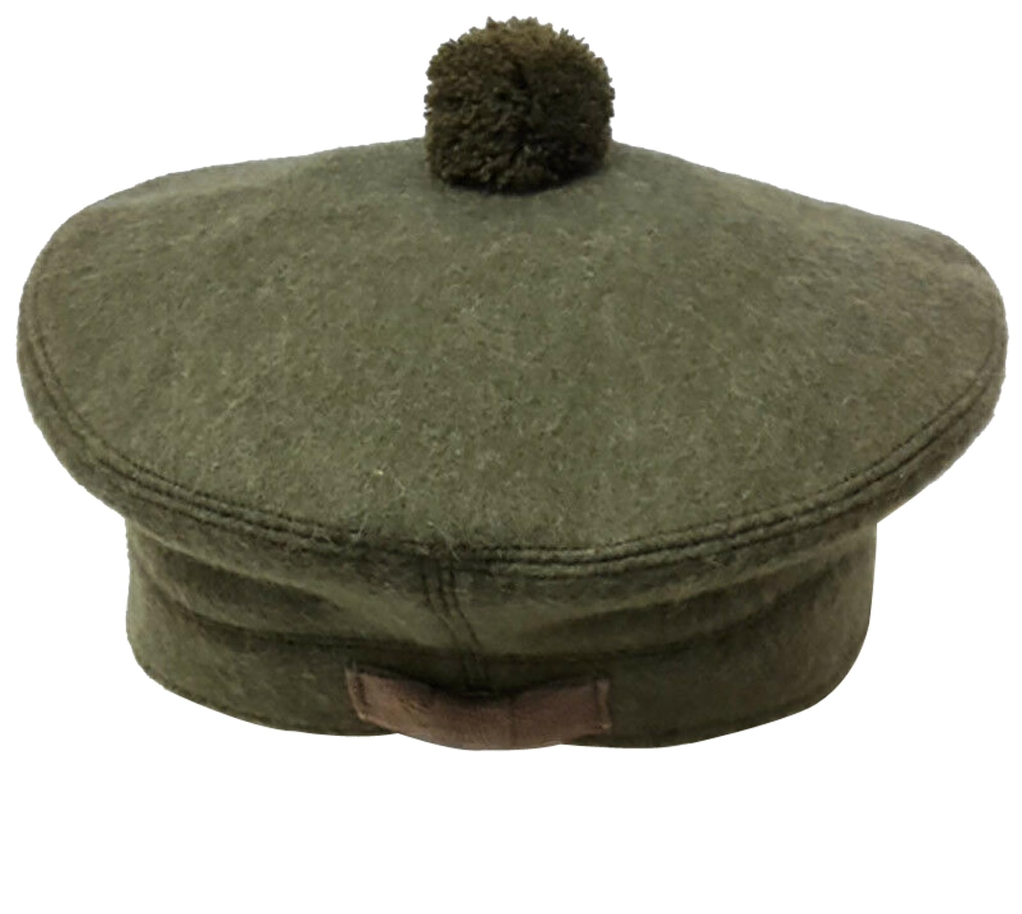 Stitchify Men's Khaki Tam O Shanter Hat Military Bonnet Beret Balmoral Scottish Army Cap Size 57