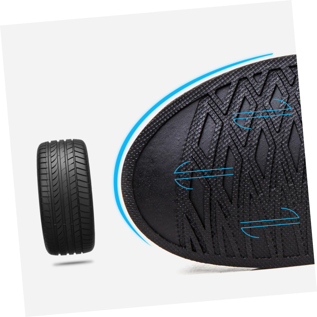 NAMOARLY Rain Shoes Covers for Men and Women Anti-skid Overshoes Snap Straps Pvc Waterproof Boot Protectors