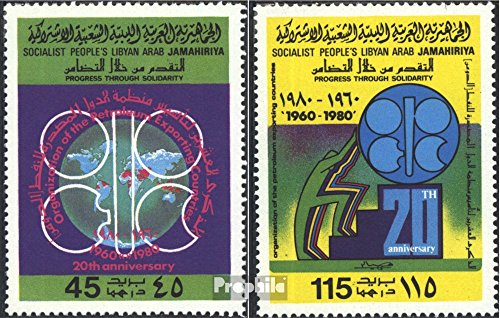 Prophila Collection Libia Michel.-No..: 842-843 (Completa Edizione) 1980 20 Anni OPEC (Francobolli per i Collezionisti)