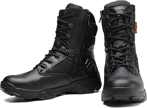 Miniatura 3 de Kervaky Botas tácticas para hombre, botas militares, botas duraderas, botas de senderismo, botas ligeras, botas para exteriores