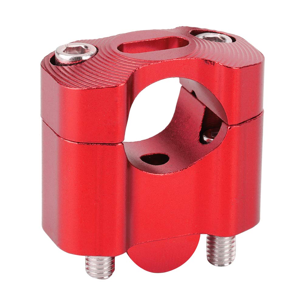 1 Paire de Colliers de Serrage de Guidon, Colliers de Serrage Universels pour Guidons en Alliage d'Aluminium CNC - 22 mm et 28 mm(rouge)