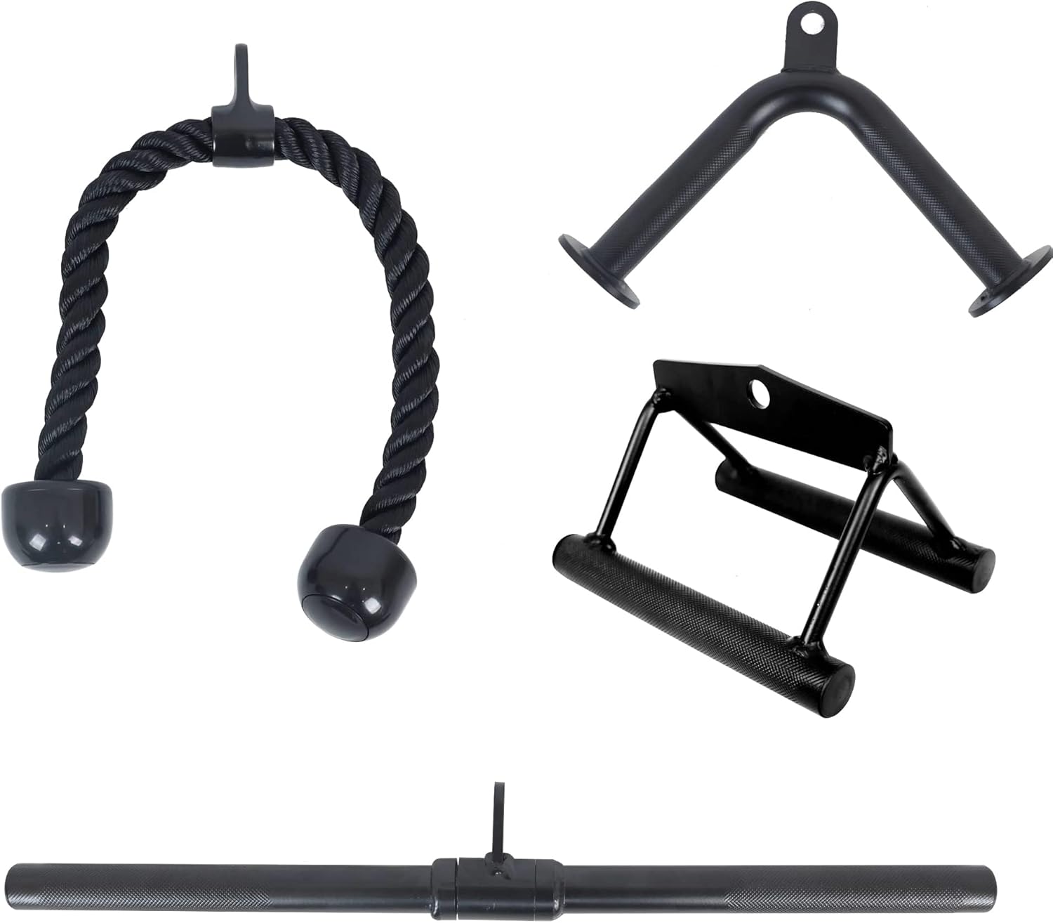 Multifunctional Home Gym System Workout Station Multiple Grip Handles, 5-Piece Combo