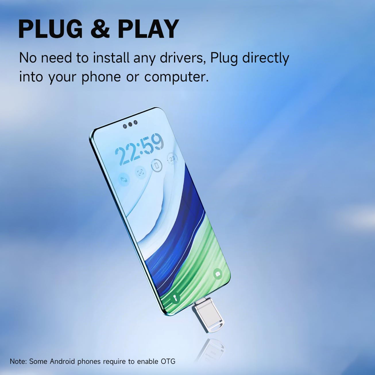 Mini chiavetta USB da 8 GB, confezione da 5 unità USB C e USB A, chiavetta USB A con custodia girevole, unità USB di archiviazione esterna per iPhone 17/16/15, Android, computer, iPad e altro