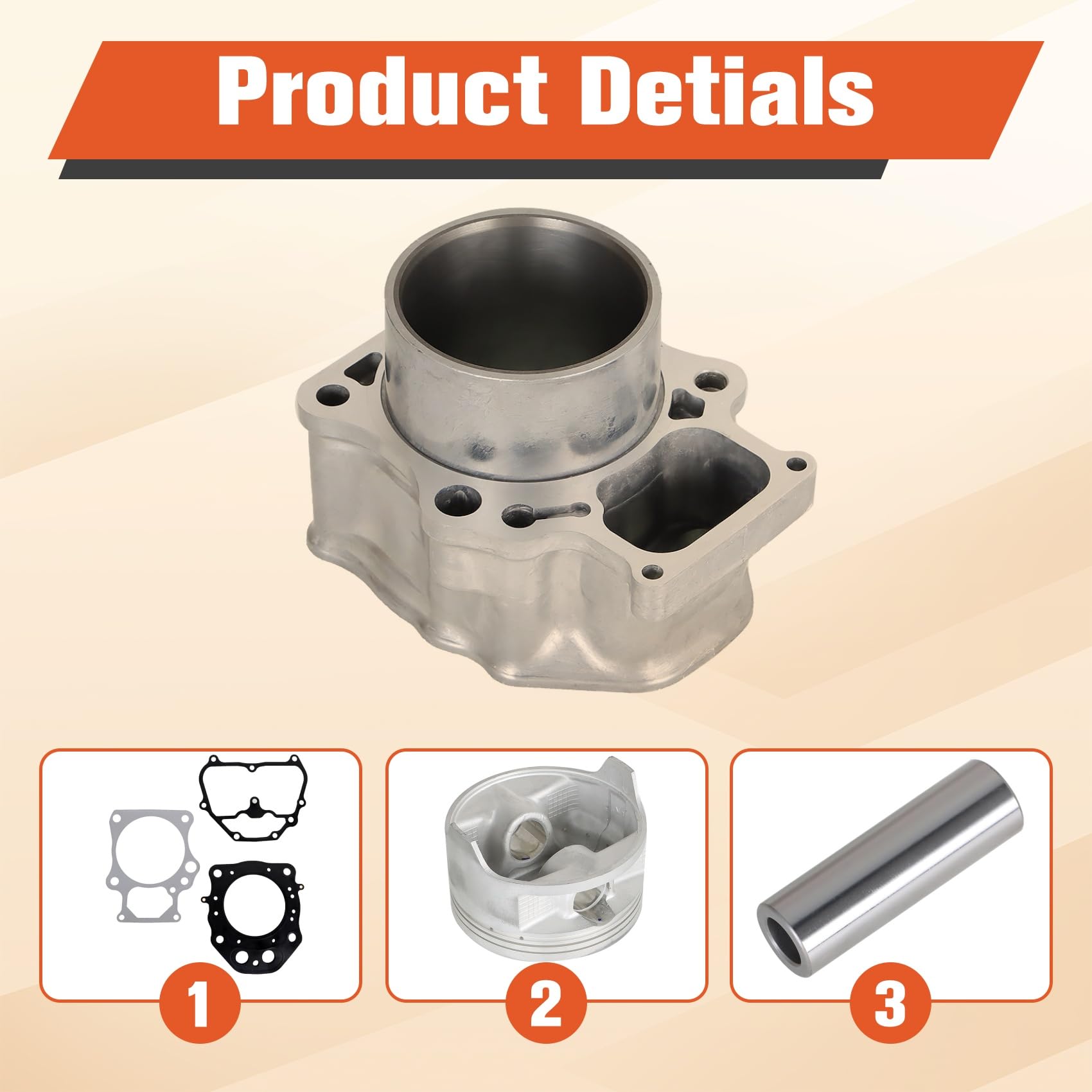 Amazon.com: labwork Cylinder Piston Gasket Top End 86.5mm Kit