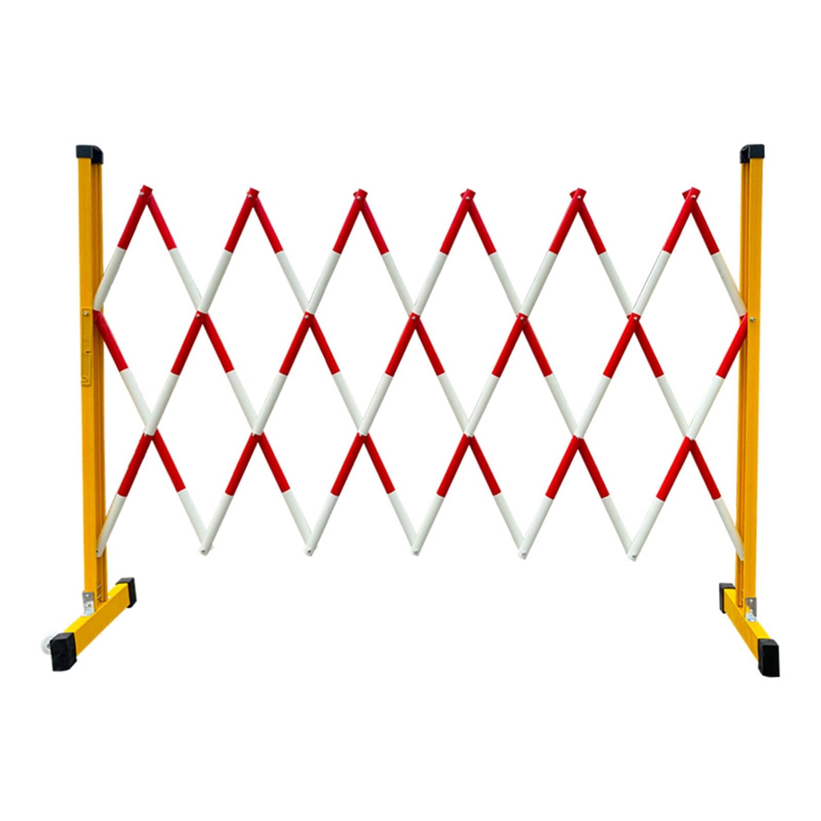 Expandable Mobile Guardrail, Portable Parking Guardrail Easy to Assemble, Road Garage Construction Driveway Fence Retractable Traffic Scissor Gate (H120CM+L200cm/6.5ft)