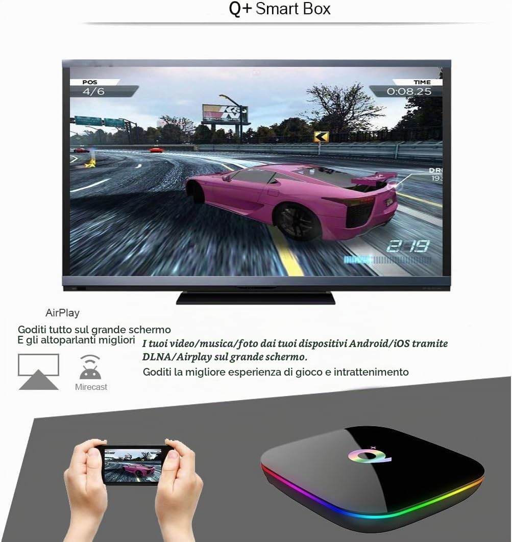Android 10.0 TV Box, 4GB RAM 32GB ROM H616 Quad-Core Cortex-A53 GPU | Soporte WiFi 2.4GHz 6K Ultra HD Smart TV Box