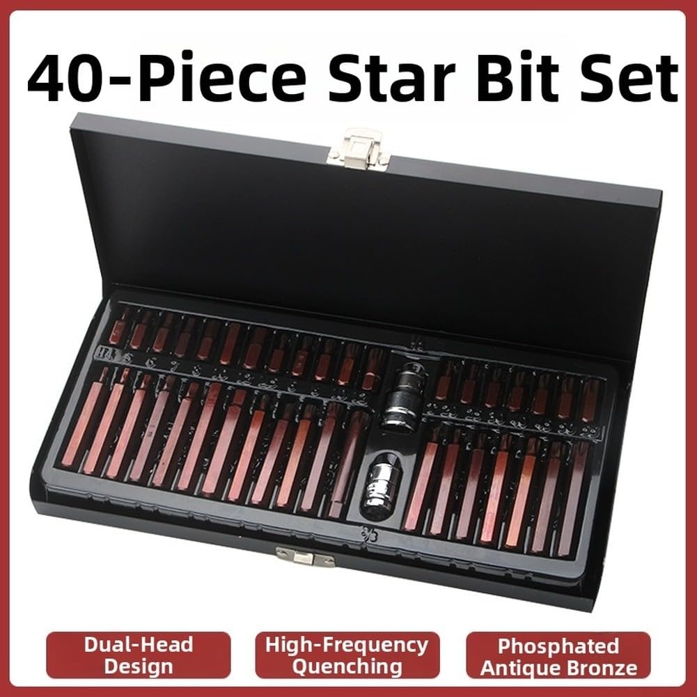 Kit Destornilladores Precisión 40 Piezas Estrella Hexagonal(B)