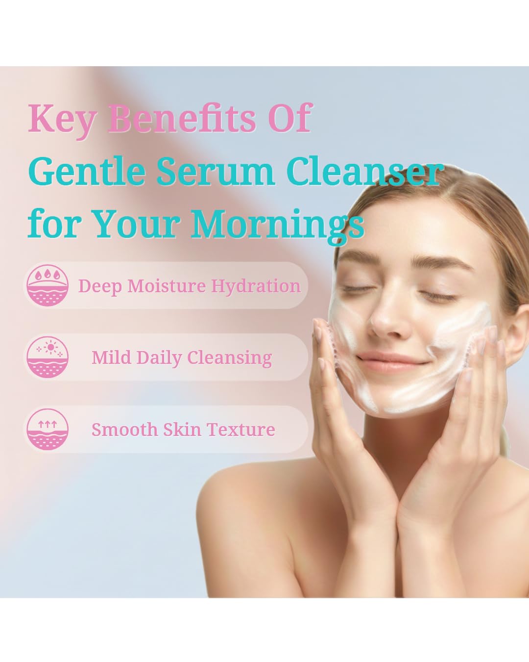 Hydrating Pink Aloe Gel Cleanser, Low pH Daily Face Wash with Probiotic Ferment & Hyaluronic Acid to Nourish Skin, Non-Stripping Foaming Korean Cleanser, 5.07 fl oz - Image 2