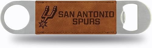 Miniatura 8 de Rico Industries Cuchilla de barra grabada con láser de la NBA de piel sintética grabada con láser, gran accesorio para bebidas para el día del juego