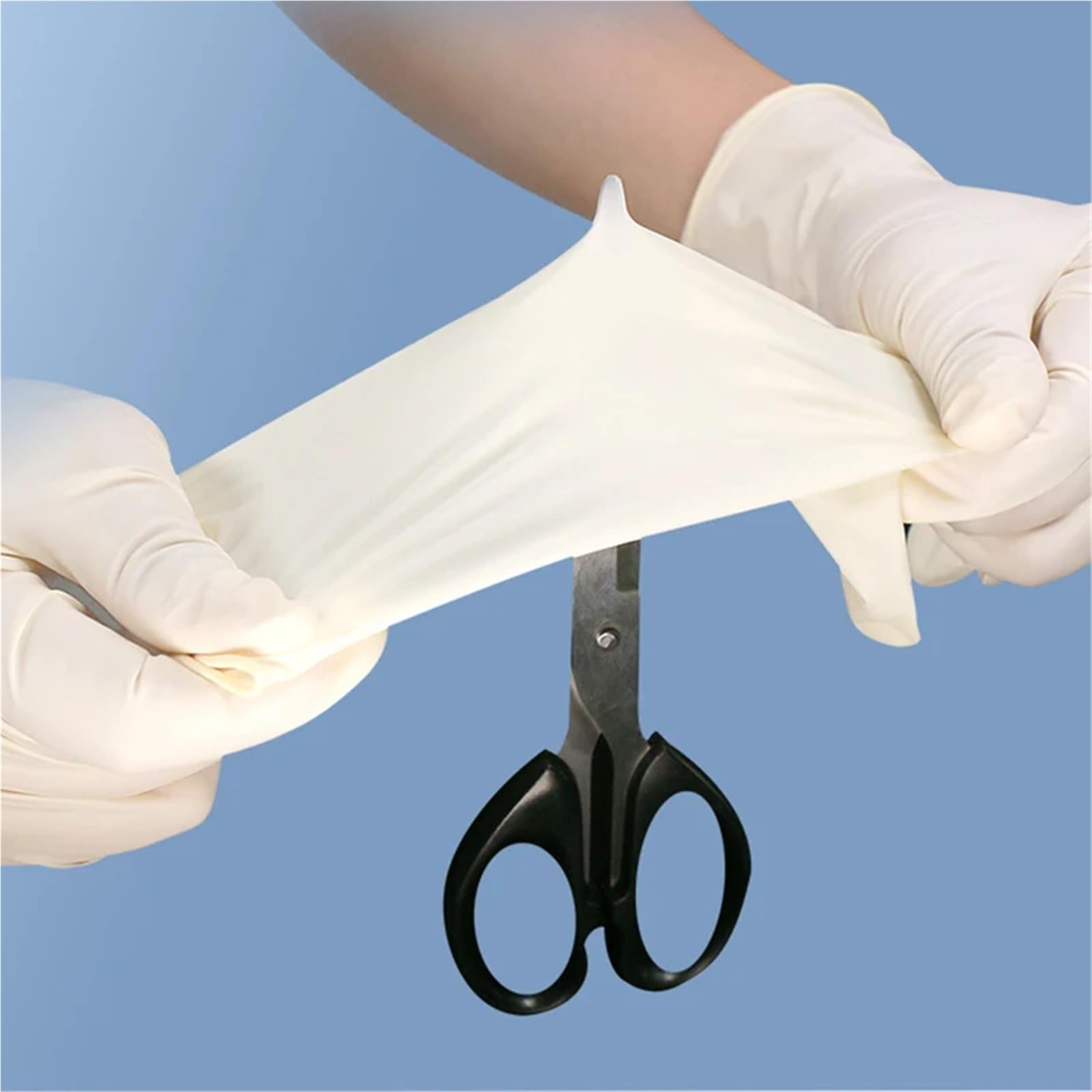 Genérico 100 guantes desechables de látex blancos for limpieza del hogar, jardín y manipulación de alimentos(S)