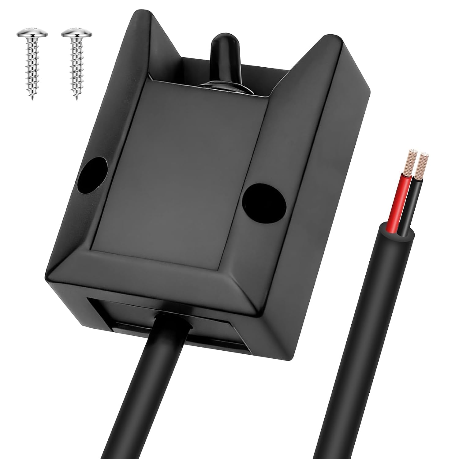 Linkstyle Wired Toggle Switch 12V 30A, Heavy Duty Waterproof SPST ON/Off Switch with 22inch 14AWG Wire, 2 Pin Latching Rocker Switch for Marine Automotive Boat RV Truck