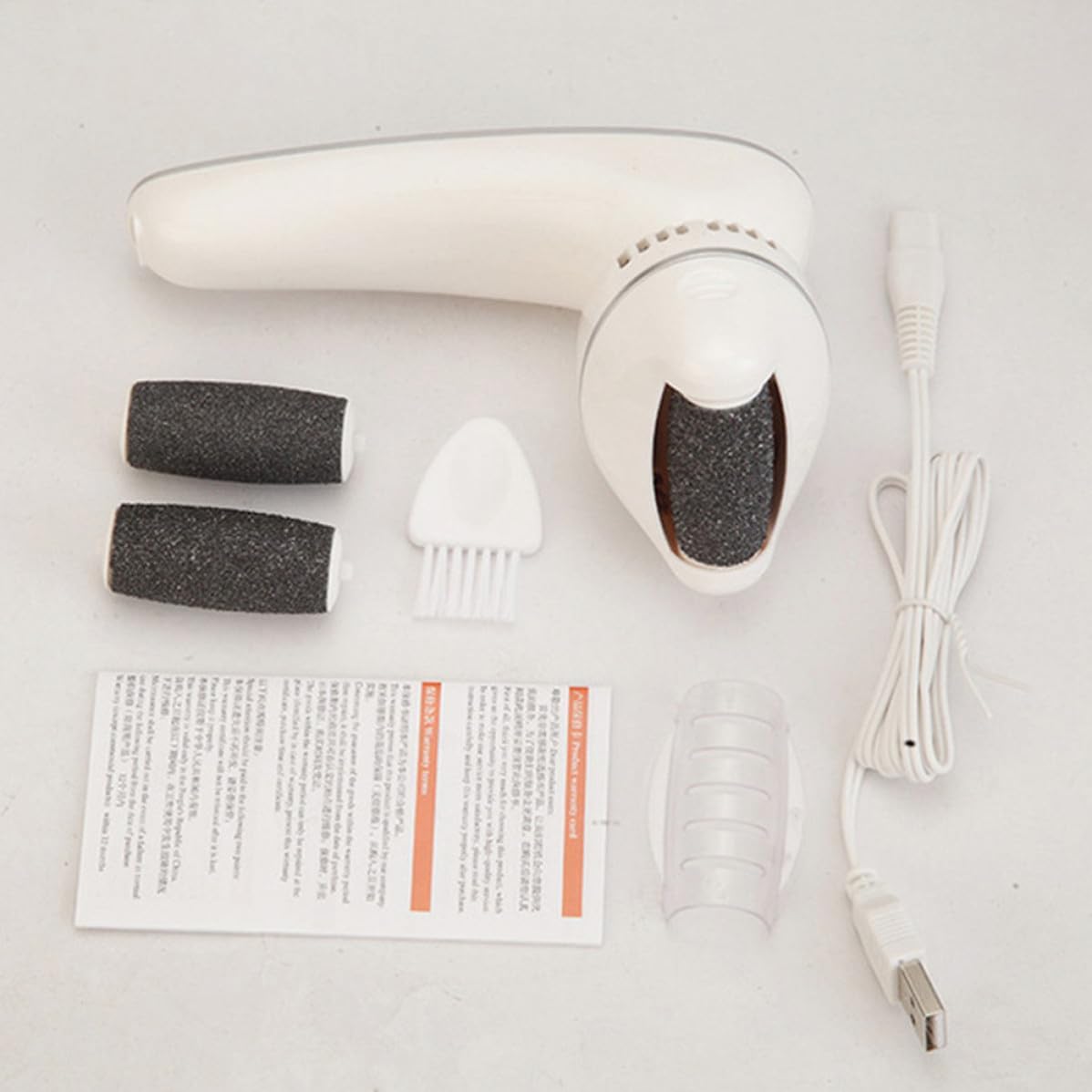 Electric Foot Callus Remover with 600mah Rechargeable Battery, Waterproof Pedicure Tool with Ergonomic Handle Design for Home and Travel Use