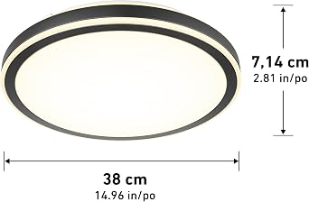 Altitude 15 in. LED modern flush mount light 5 CCT black