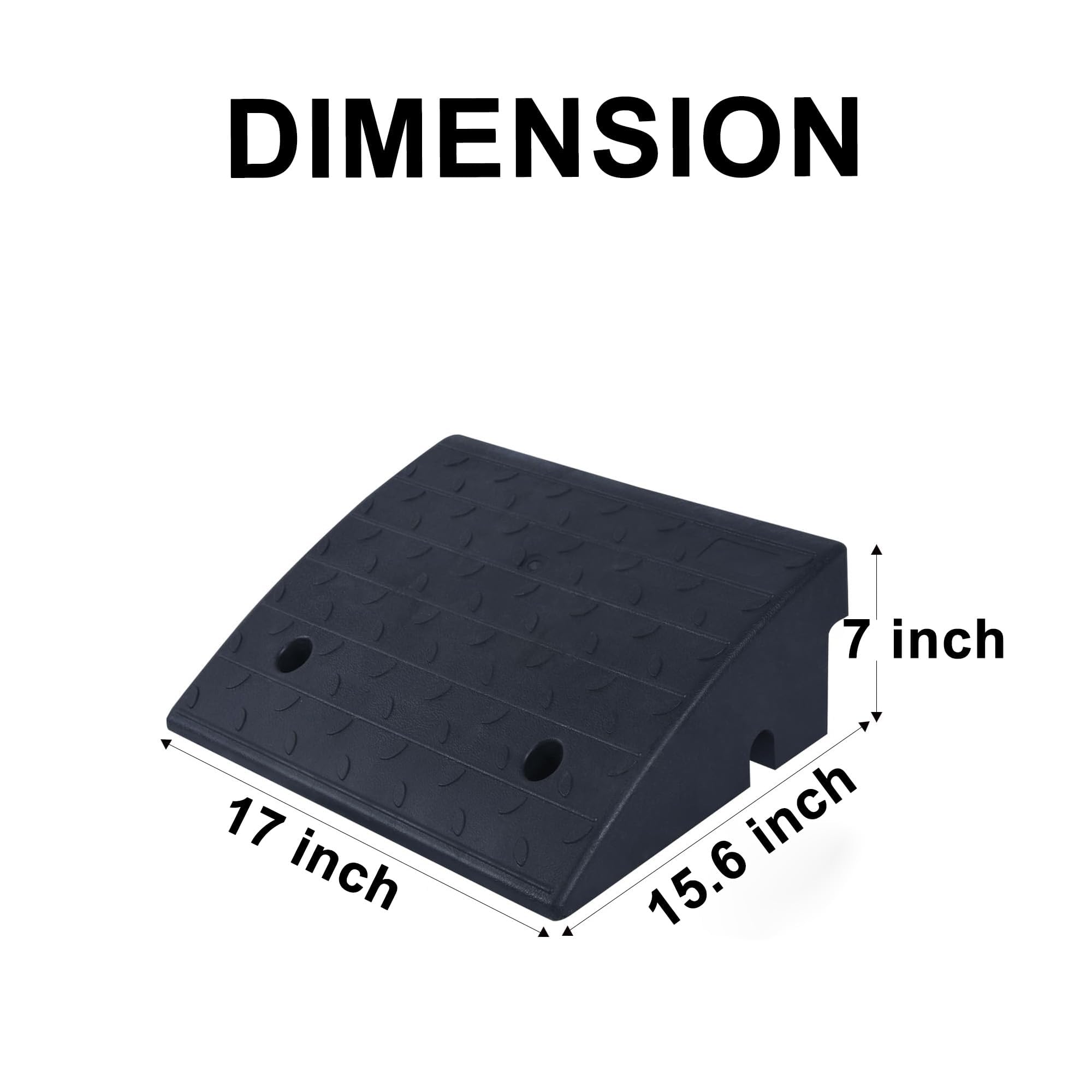 OranclUS Heavy-Duty & Anti-Slip Kerb Ramp,Portable Door Threshold Ramp with High Grip Capability for Bicycles,wheelchair's and Cars ramp (7