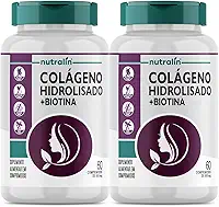 Combo 2 Colageno Hidrolisado 500mg Cabelo Pele Unha 60 Cap Nutralin