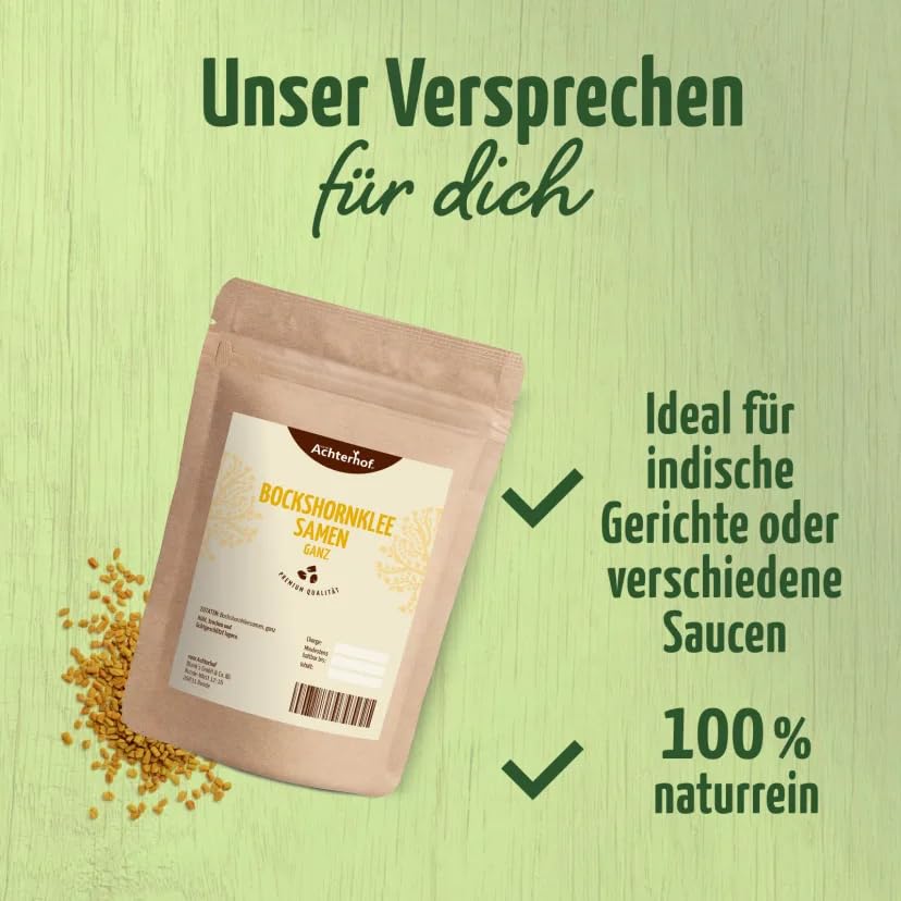 1.000 g Bockshornklee Saat Bockshornkleesamen original indisch natürlich vom-Achterhof