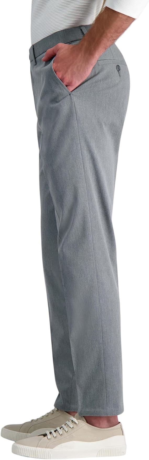 Haggar Men's Haggar Men's Wrinkle Free Performance Khaki Slim Fit Flat Front Pant