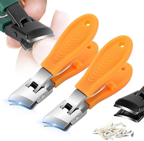 Miniatura 9 de Cortaúñas inclinadas antisalpicaduras con apertura de mandíbula ancha, cortador de uñas resistente con mango cómodo, perfecto para cortaúñas