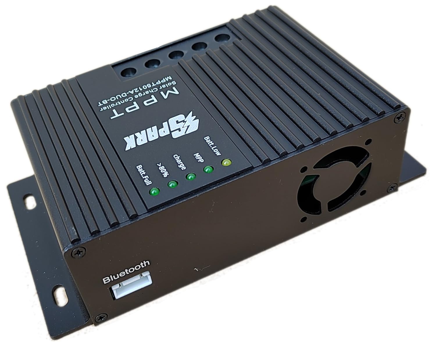 Spark, regolatore di carica solare MPPT a doppia batteria, 12 V, per camper, roulotte, rimorchio, adatto per sigillato, gel, allagato, batteria al litio opzionale unità display remoto dongle bluetooth