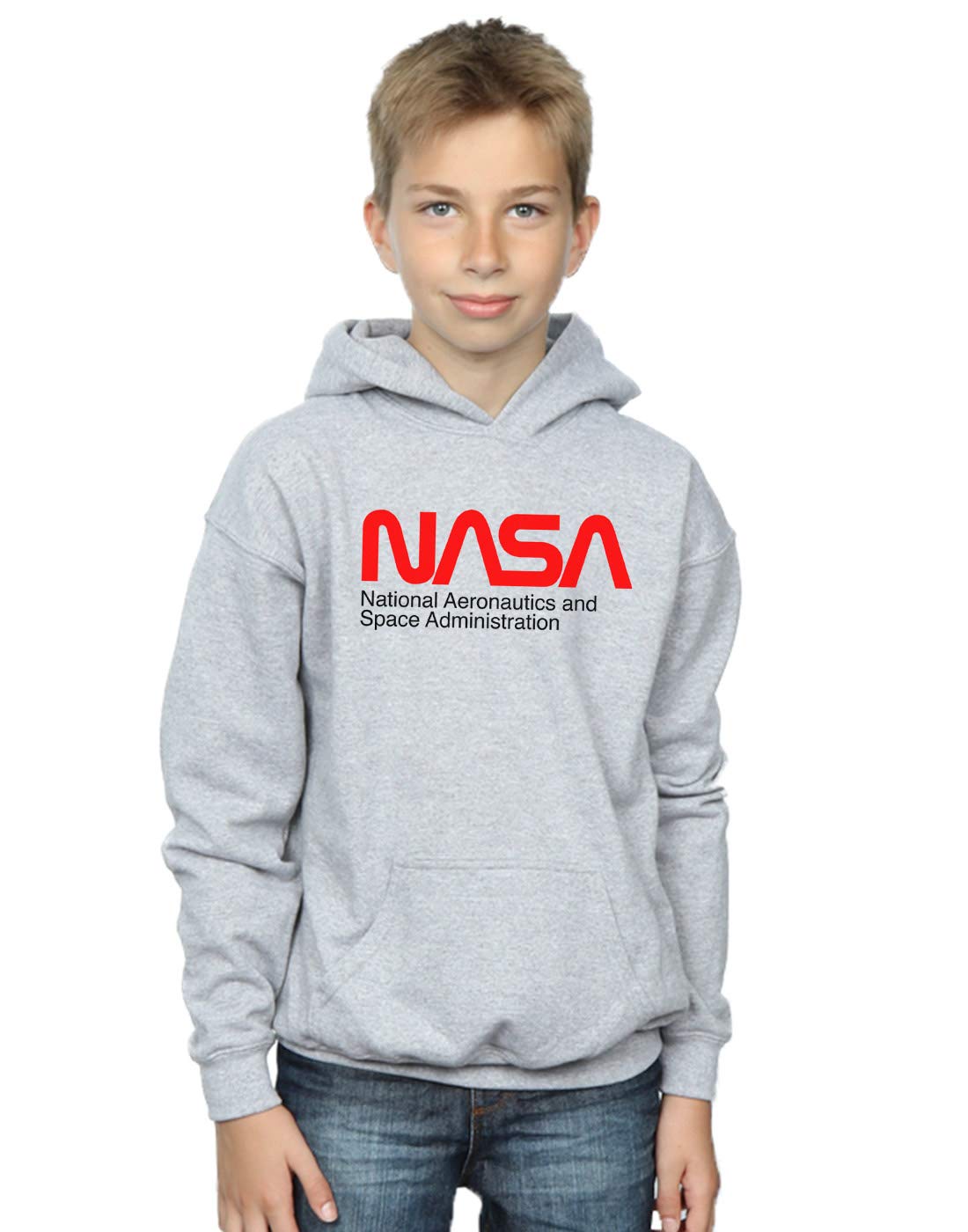 Absolute Cult Boys Sport Grey Nasa Aeronautics And Space Hoodie 5-6 Years