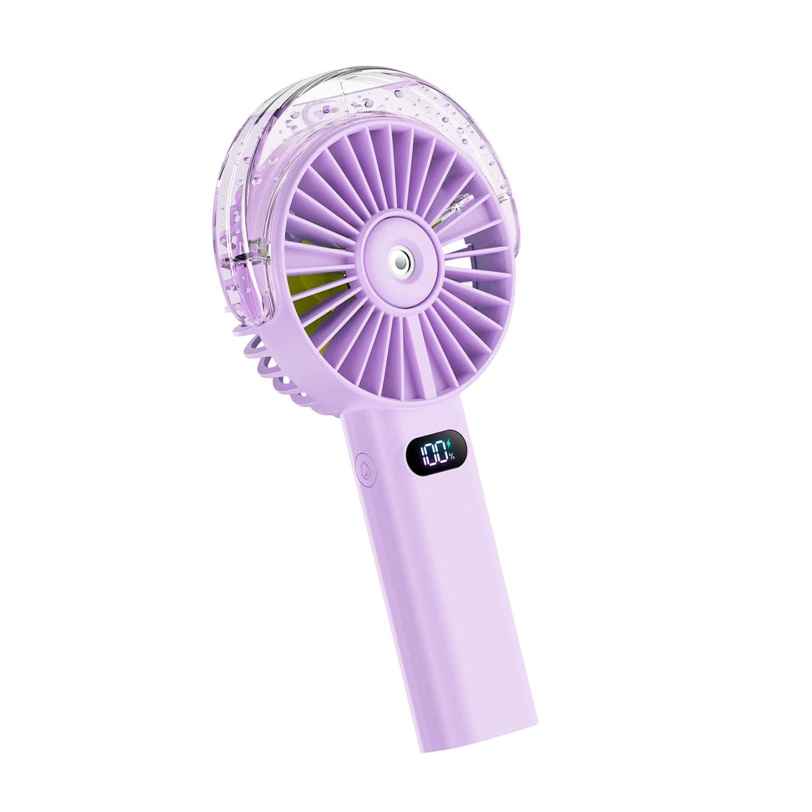 Oxxggkao Weather Handheld Fan with Cooling Mist and Rechargeable Battery, Portable Fan for Outdoor and Desk Use Mist Cooling Rechargeable Handheld