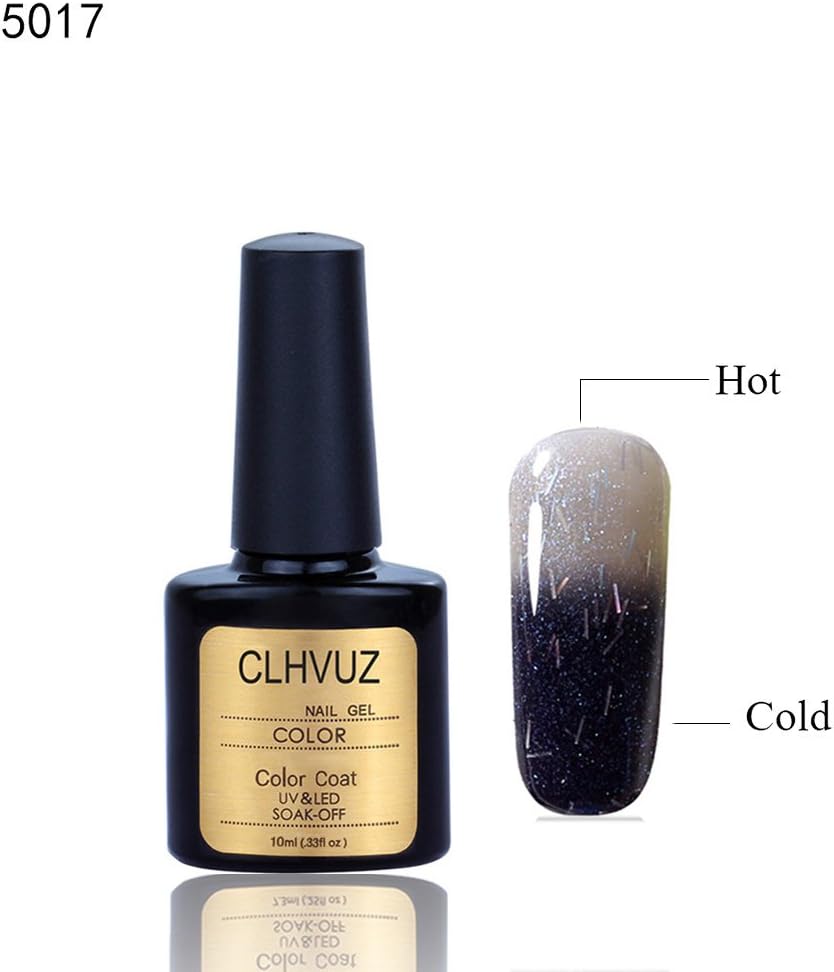 Temperature Colour Changing Gel Nail Polish Chameleon Varnish Soak Off Lacquer UV LED Tips (10ML, 5017)
