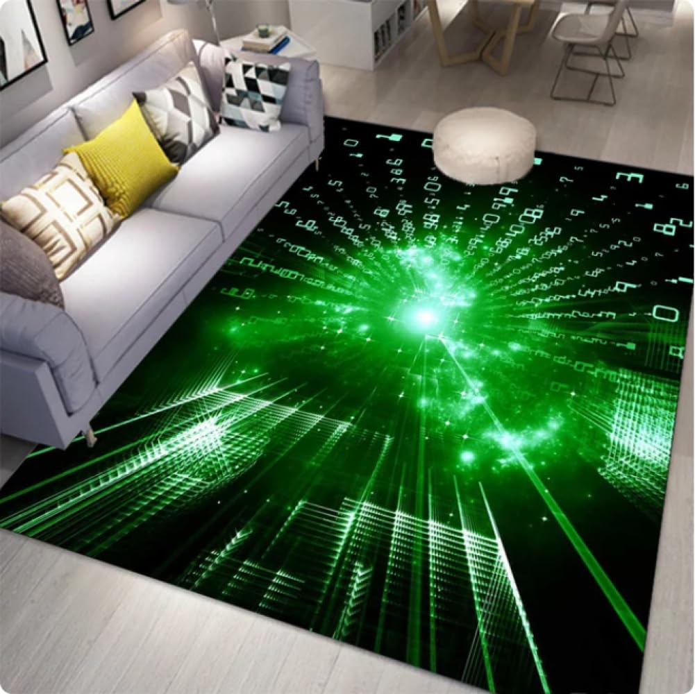 PASPRT Soggiorno Lettore CD Tappeto Musica Stampa Camera Soggiorno Tappeto Area Antiscivolo Tappeto Decorativo 120x160cm