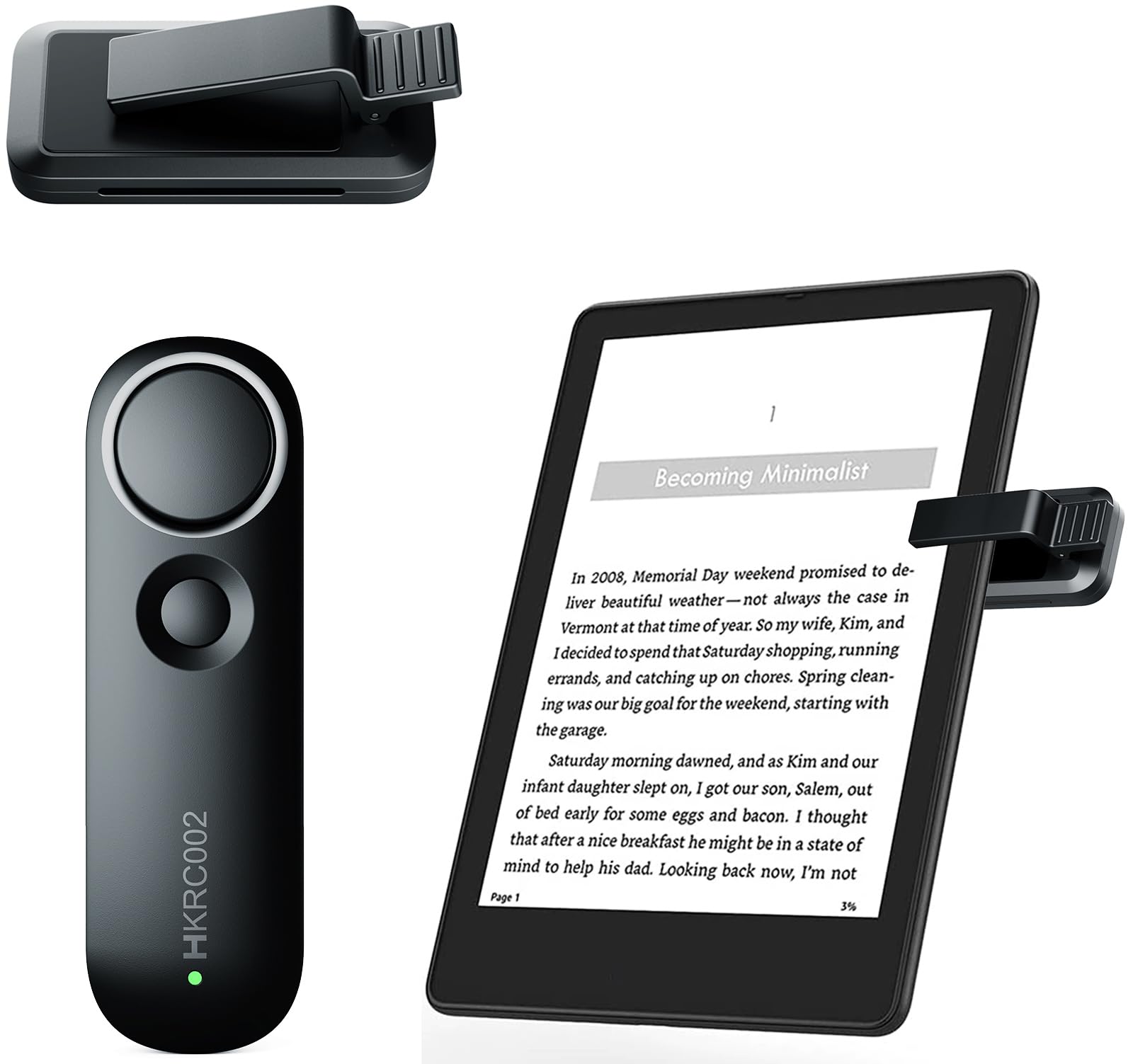 Buy RF Remote Control Page Turner for Kindle Reading, EReader