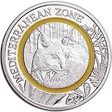 2020 Ghana World Climate Series Mediterranean Zone Iberian Lynx Silver-Plated 2 Cedis Uncirculated Coin