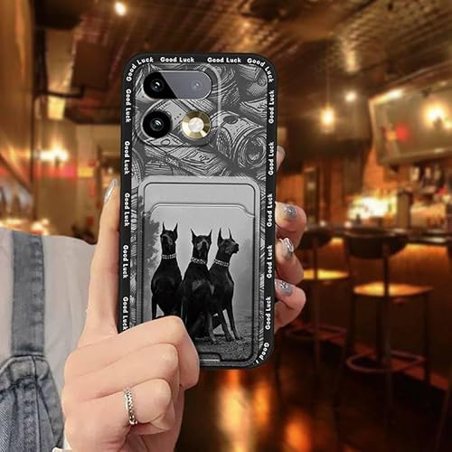 Phone Case Compatible with OPPO Realme16 Pro Plus, Card sleeve Design protective Graffiti TPU Soft case Shockproof Card slot Ful
