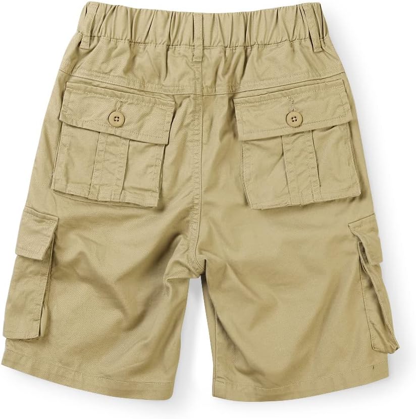 Mens Casual Cargo Shorts Boys Relaxed Fit Elastic Waist Slacks Outdoor Jogger Shorts