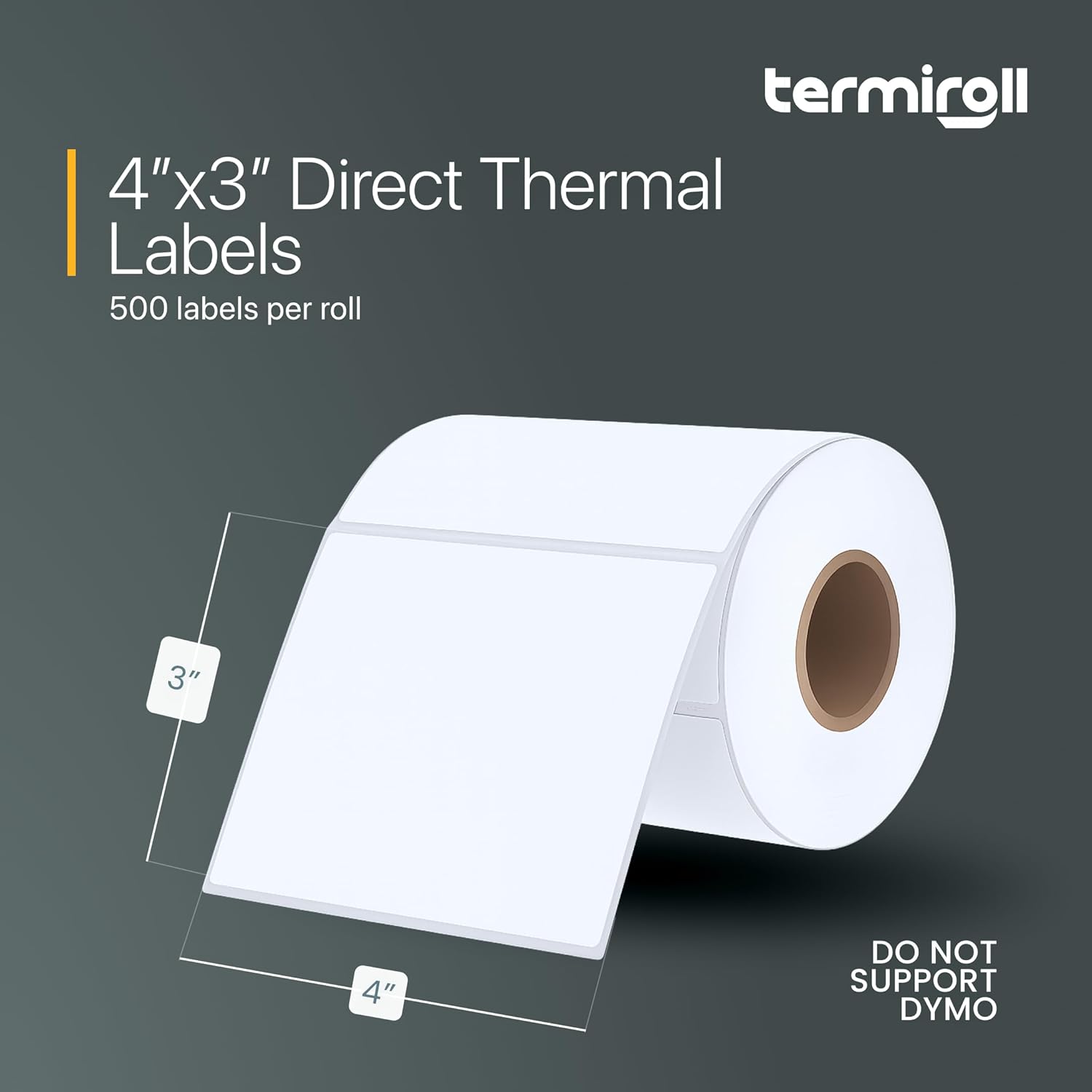 4x3 Thermal Labels for Shipping, Mailing & Multipurpose Label Stickers – 500 Labels/Roll Perforated – Compatible with Rollo,Zebra,iDPRT,Munbyn – Strong Adhesive,BPA-Free,Commercial Grade by Termiroll - Image 2