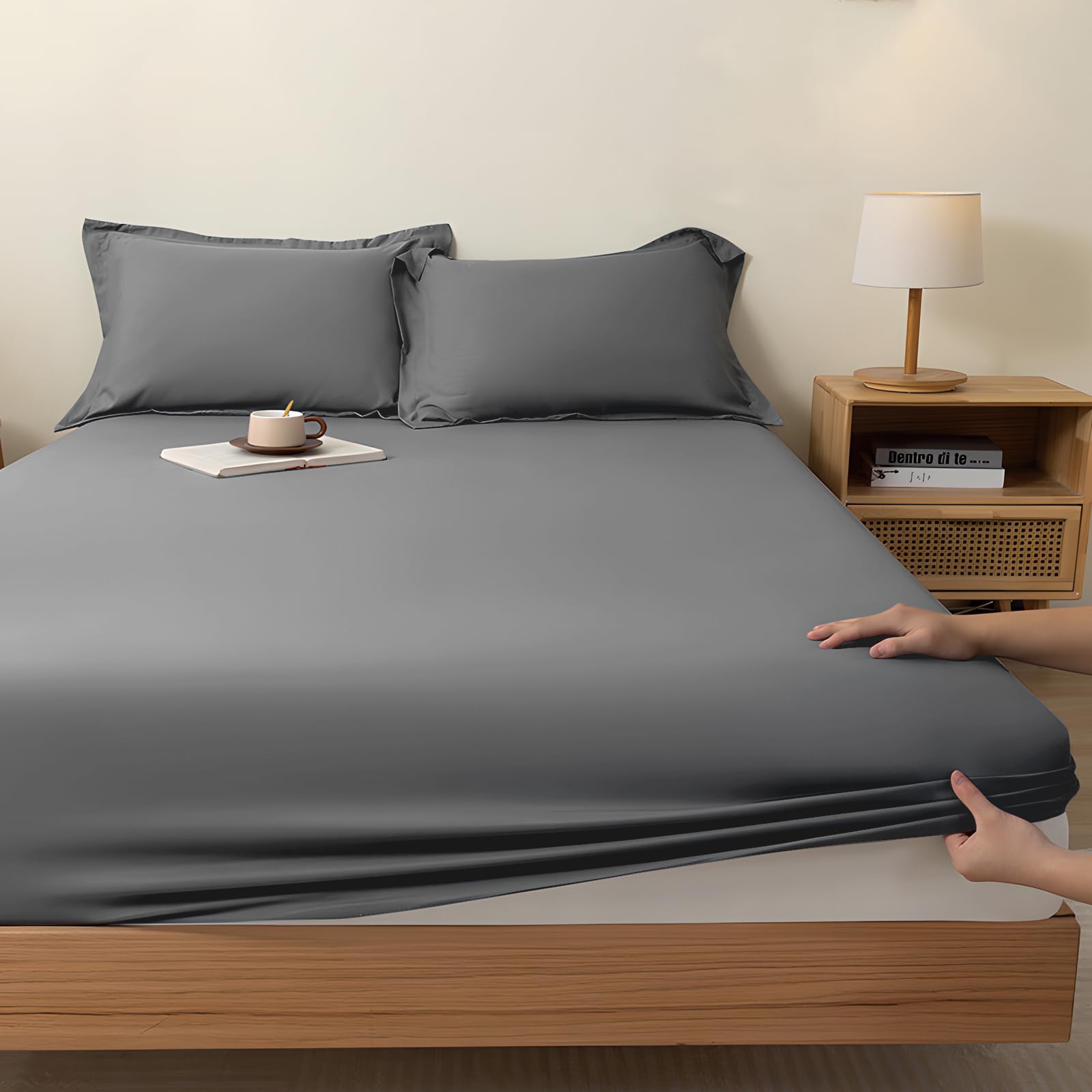 CHOKIT Coprimaterasso queen size, extra spesso, per alleviare il dolore alla schiena, con tasca profonda da 20-53 cm