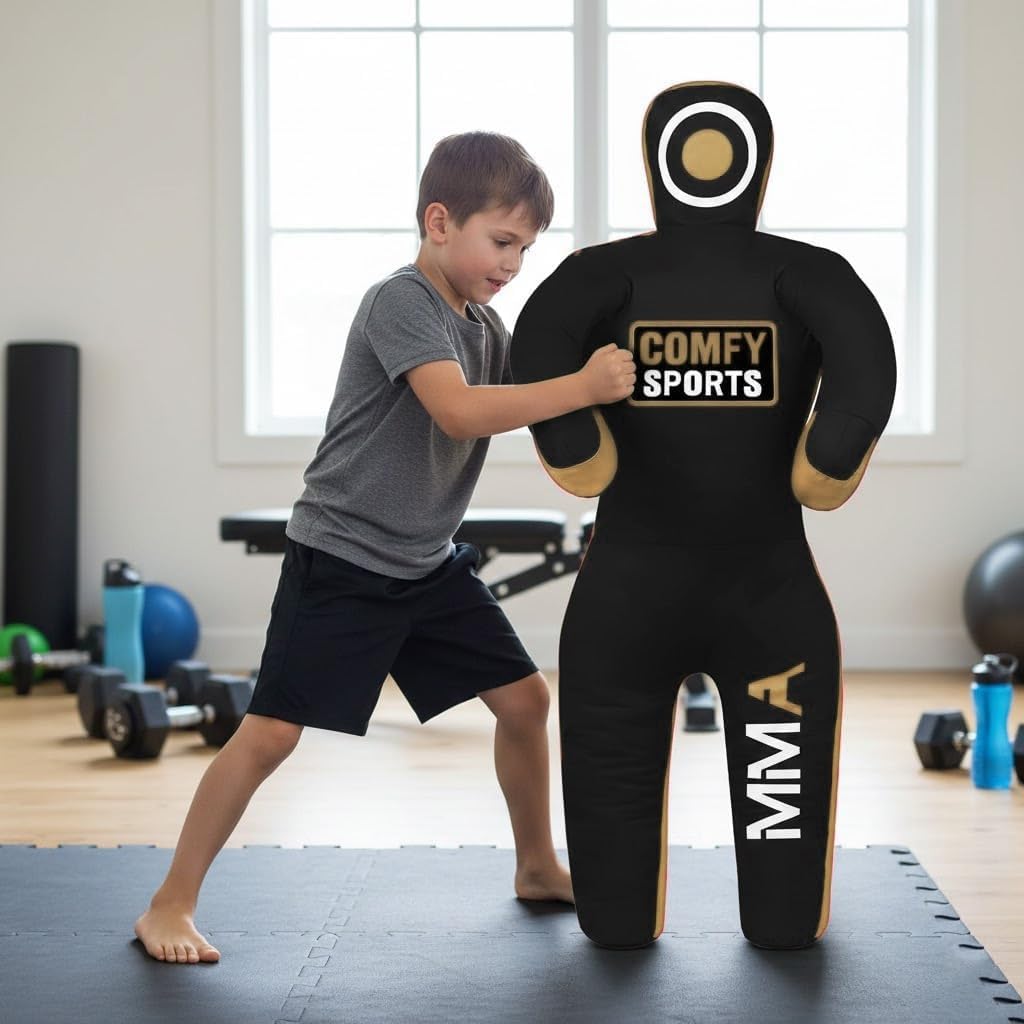 Comfy MMA Grappling Kids Schnuller für Judo, Wrestling, brasilianisches Jiu Jitsu, Unterwerfung und Werfen, Stehposition, Kampfsport, Boxen, Karate, Training, Schnuller (119,4 cm/4 Fuß)