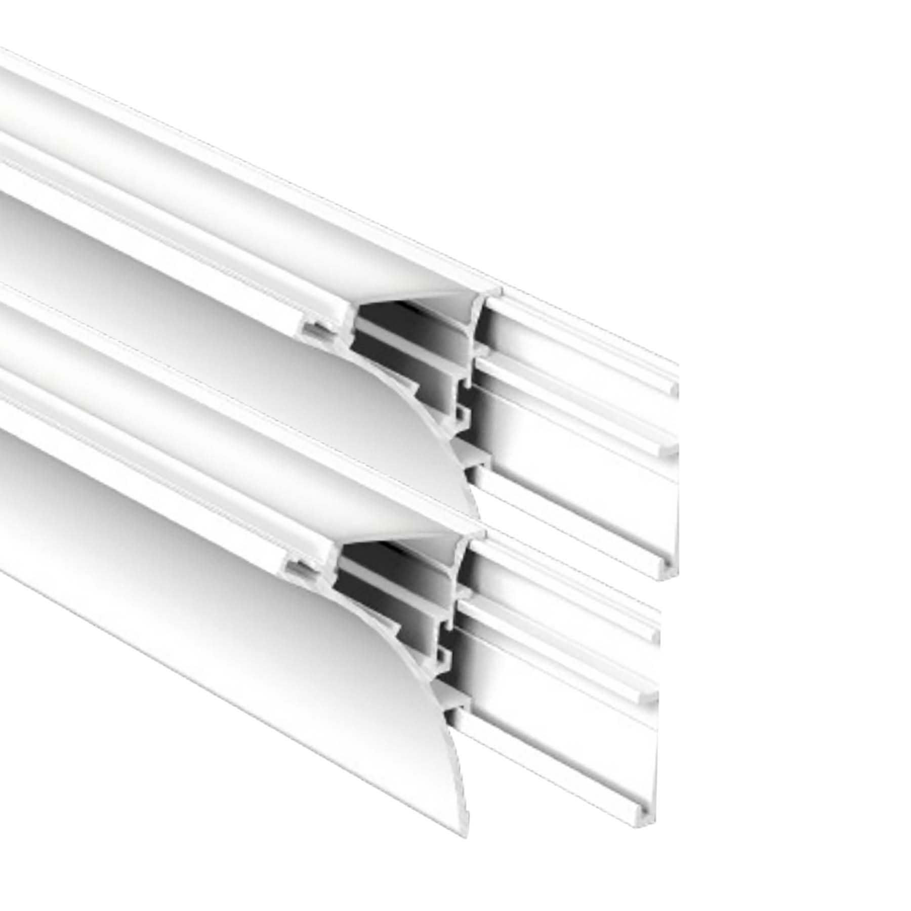 G.W.S® Coving LED Profile, 2-Pack Aluminium Channel for LED Strip Light, 2 Metres 36.7mmx49.5mm (232-M5036) — image 1