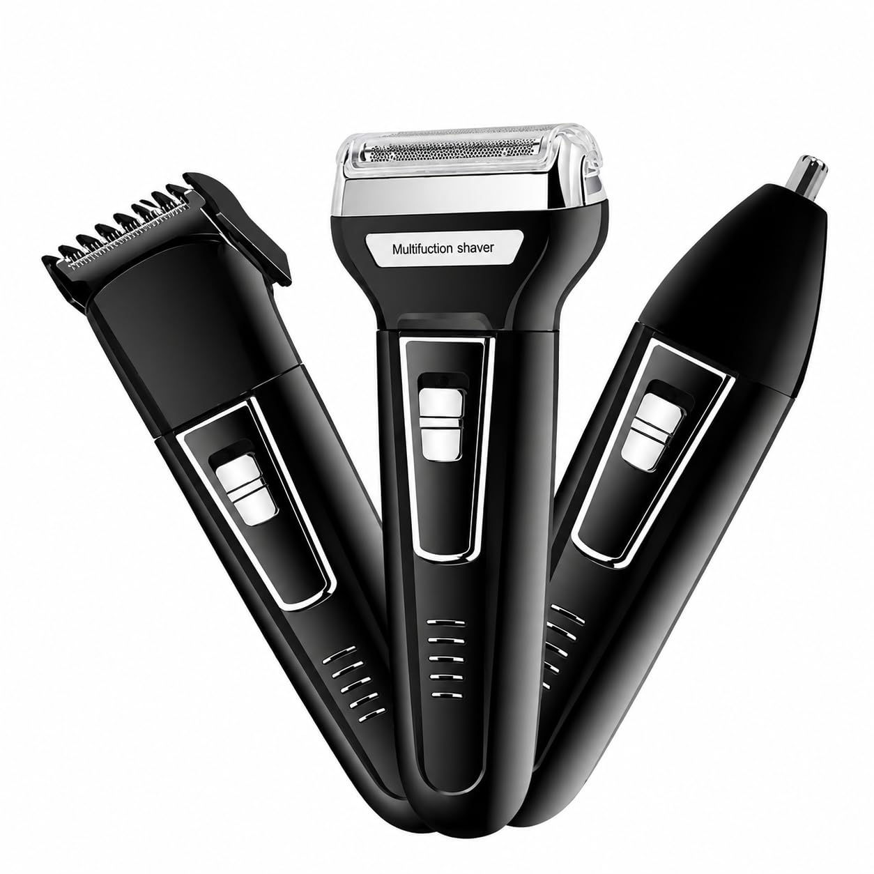 Aparador de Barba e Pelos Barbeador 3 em 1 Recarregável Bivolt