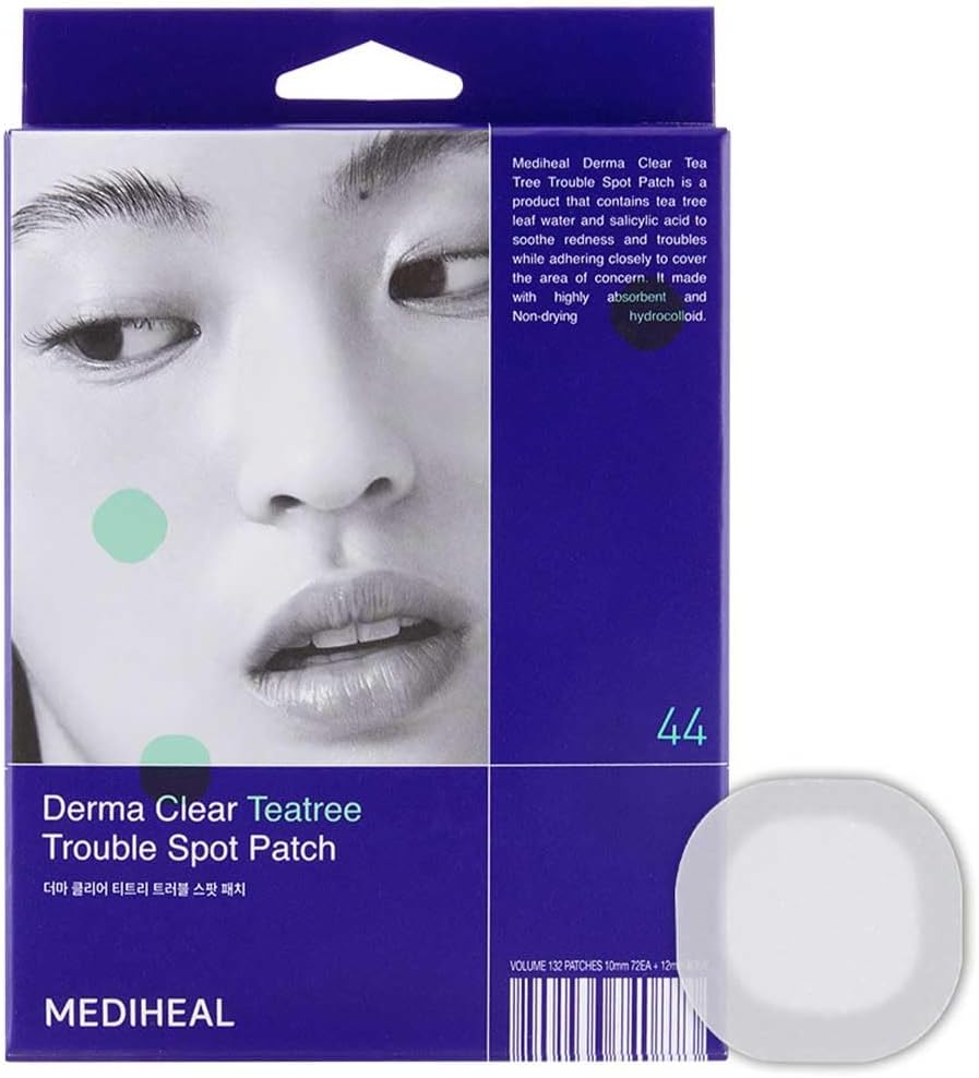 Derma Clear Teatree Treatment Spot Patch (44 Counts) - Acne Relief, Oil and Moisture Balance with Teatree & Salicylic Acid