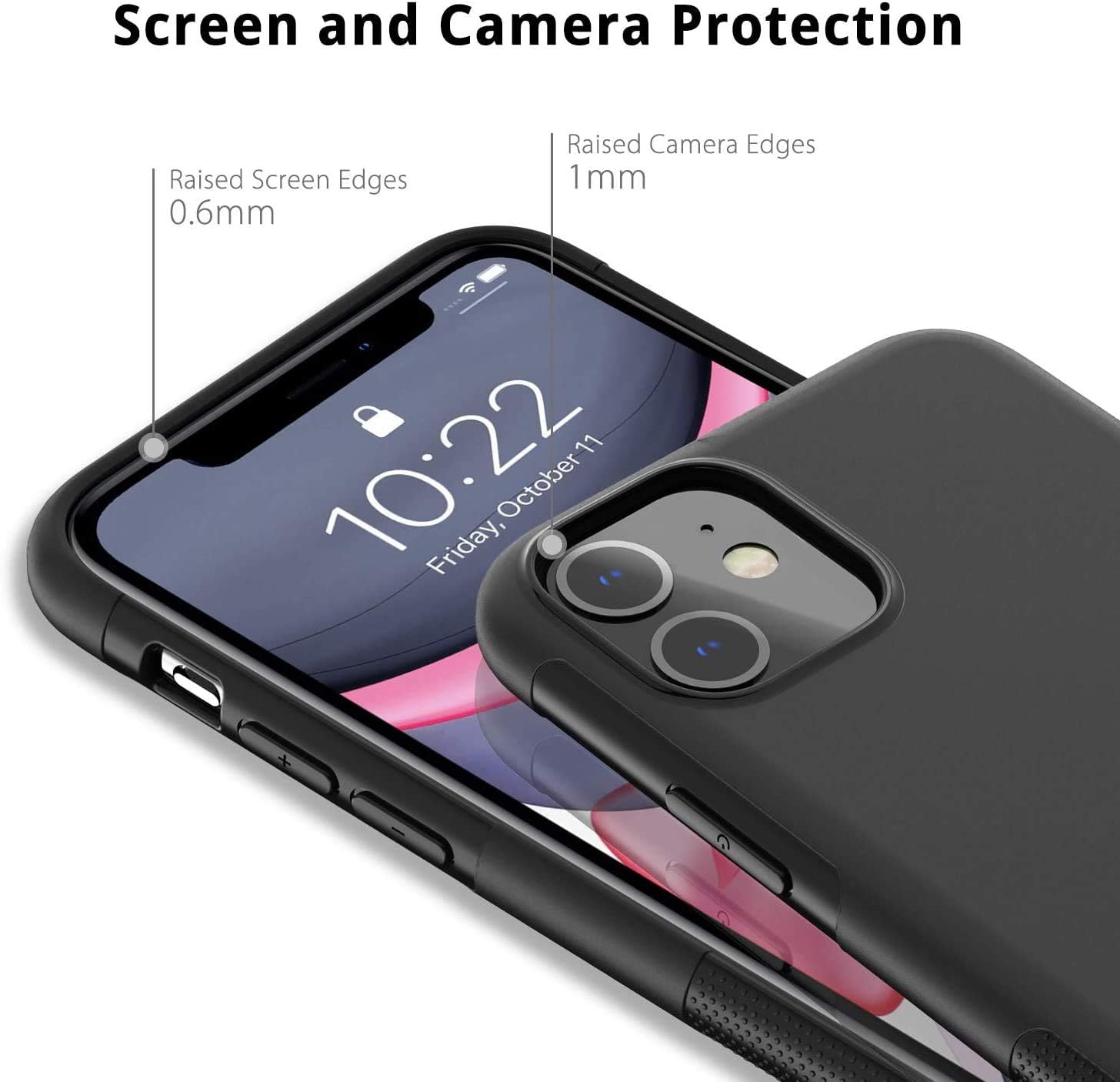 UNBREAKcable Magnetic Case for iPhone 13 Pro Max, iPhone 13 Pro Max Case with MagSafe[Military Grade Shockproof] Translucent Matte Back& Soft Silicone Airbag Bumper for Apple 6.7”– Black (UBHP456)
