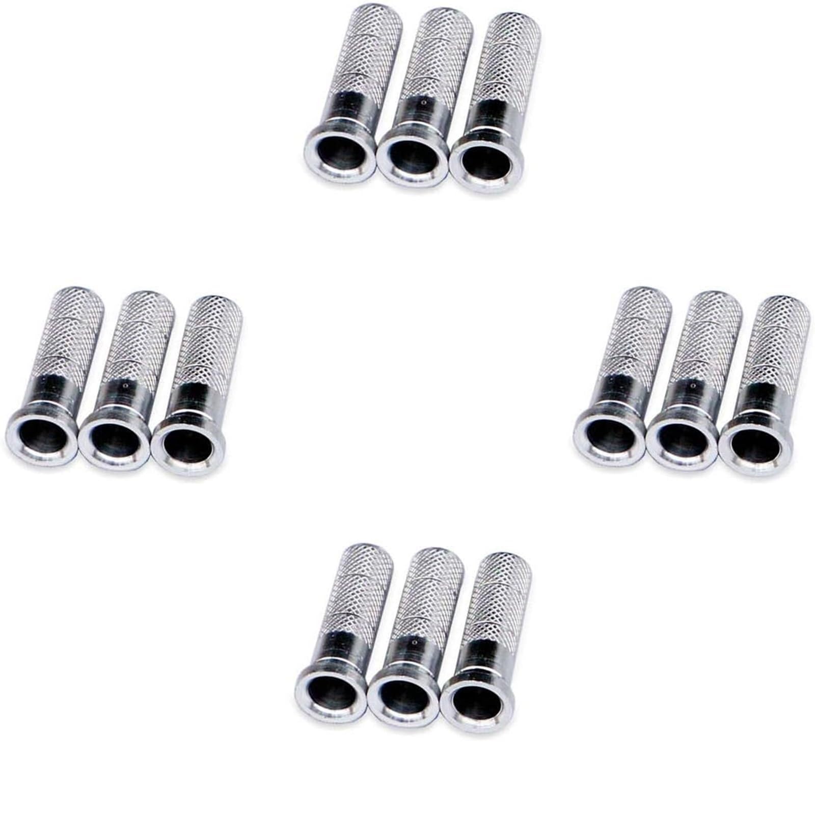 THE WHITE SHOP 12pcs Carbon Arrow Inserts Aluminum Inserts .244/6.20mm Standard Carbon Shaft Aluminum Inserts Bullet Field Points 5/16 Archery Practice Tips for Carbon Arrow Shaf