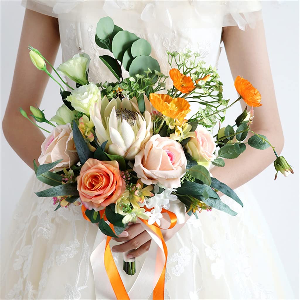 Ramo de Novia con Flores simuladas, Accesorios para fotografía de Viajes de Boda, decoración de Bodas