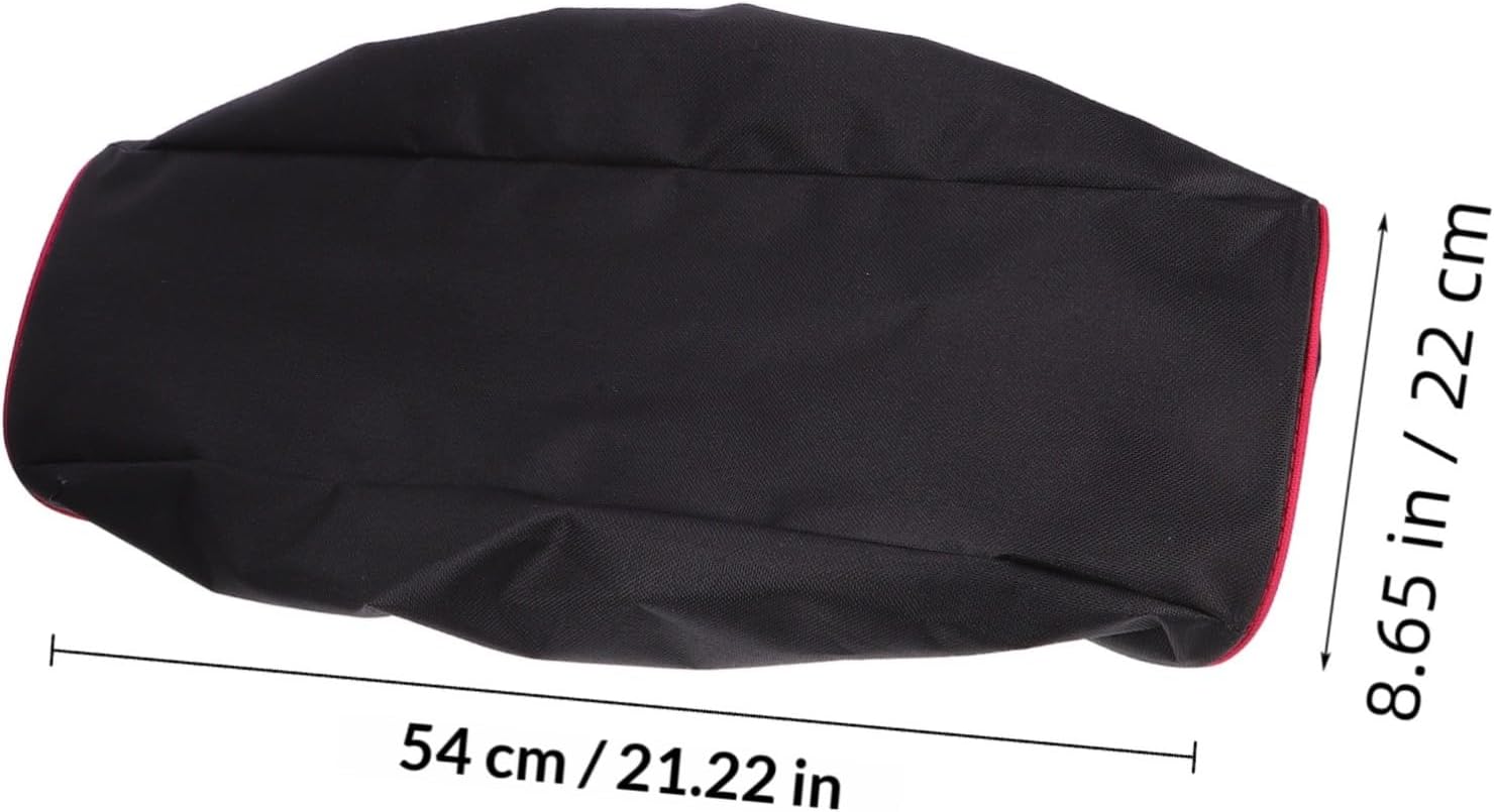 Heavy Duty 600d Oxford Fabric Waterproof Winch Cover with Red Trim Universal Electric Winch Protector for Cars and Trailers