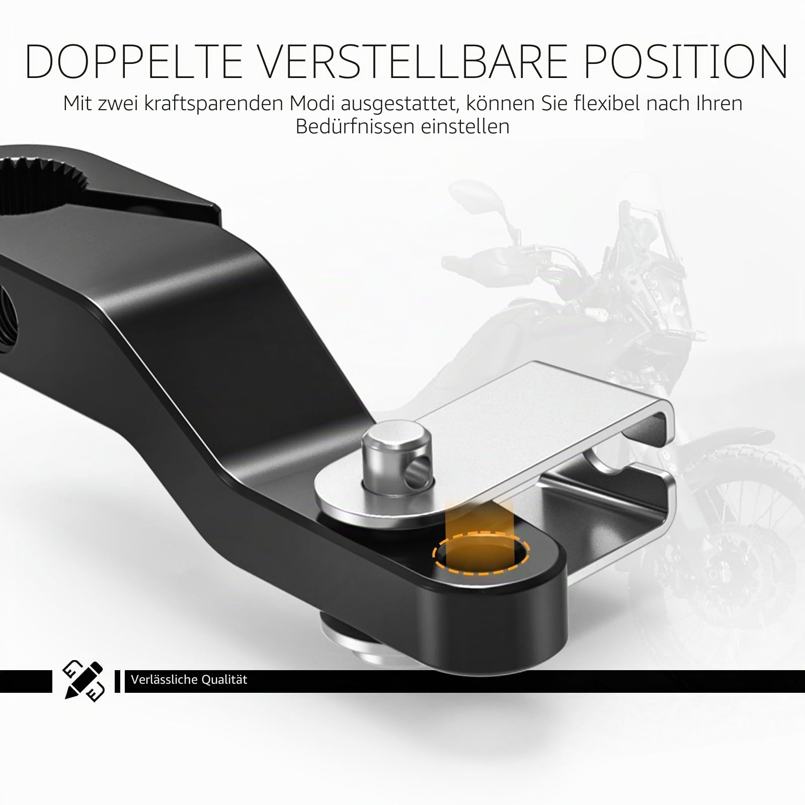 NICECNC Schwarzer EIN-Finger-Kupplungsarm, kompatibel mit Yamaha Tenere 700/XTZ700 2019–2024, Verstellbarer Aluminiumhebel, kompatibel mit Yamaha Tenere 700 Rally Edition 2020–2024, Siehe Passform