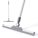 Yocada Rubber Floor Squeegee Broom TPR Blade Adjustable Scrubber Squeegee Household Broom for Shower Bathroom Kitchen Home Tile Pet Hair Fur Floor Marble Glass Window Water Foam Cleaning 53.15