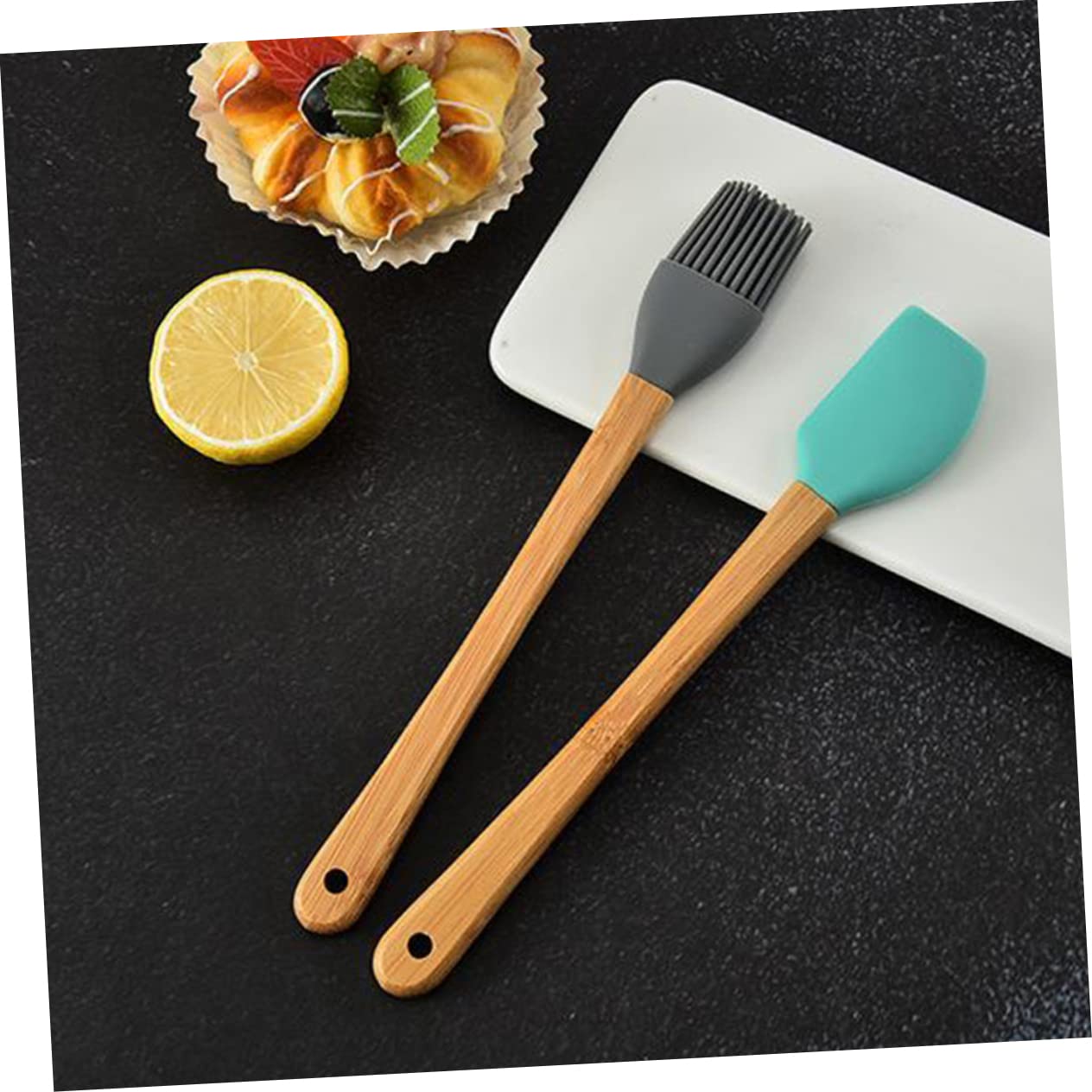 BESTOYARD 15piezas Utensilios De Para Hornear Mango De Espátulas y Rasquetas Para Repostería Para Cocinas y Panadería