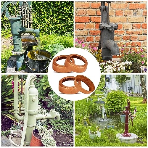 4 Stück Schwengelpumpe Ersatzteile Typ 75,RUNEAY Ledermanschette Schwengelpumpe Kolbenmanschetten Dichtungsset für Gartenpumpe Handpumpe