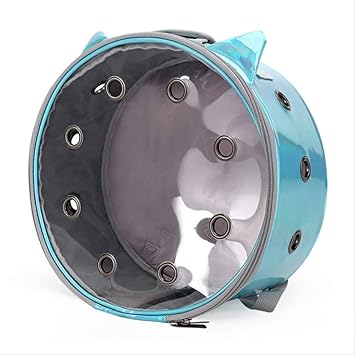 Pets Empire Pet Bag Carrier Carrying Backpack Portable Transparent Cat Bag Basket Outdoor Travel Pets Carrying Cage for Puppy Small Dogs M(35x17x35cm) Sky Blue